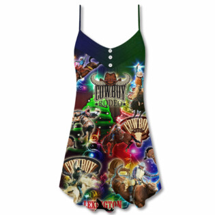 Cowboy Rodeo Merry Christmas - V-neck Sleeveless Cami Dress - Owl Ohh - Owl Ohh