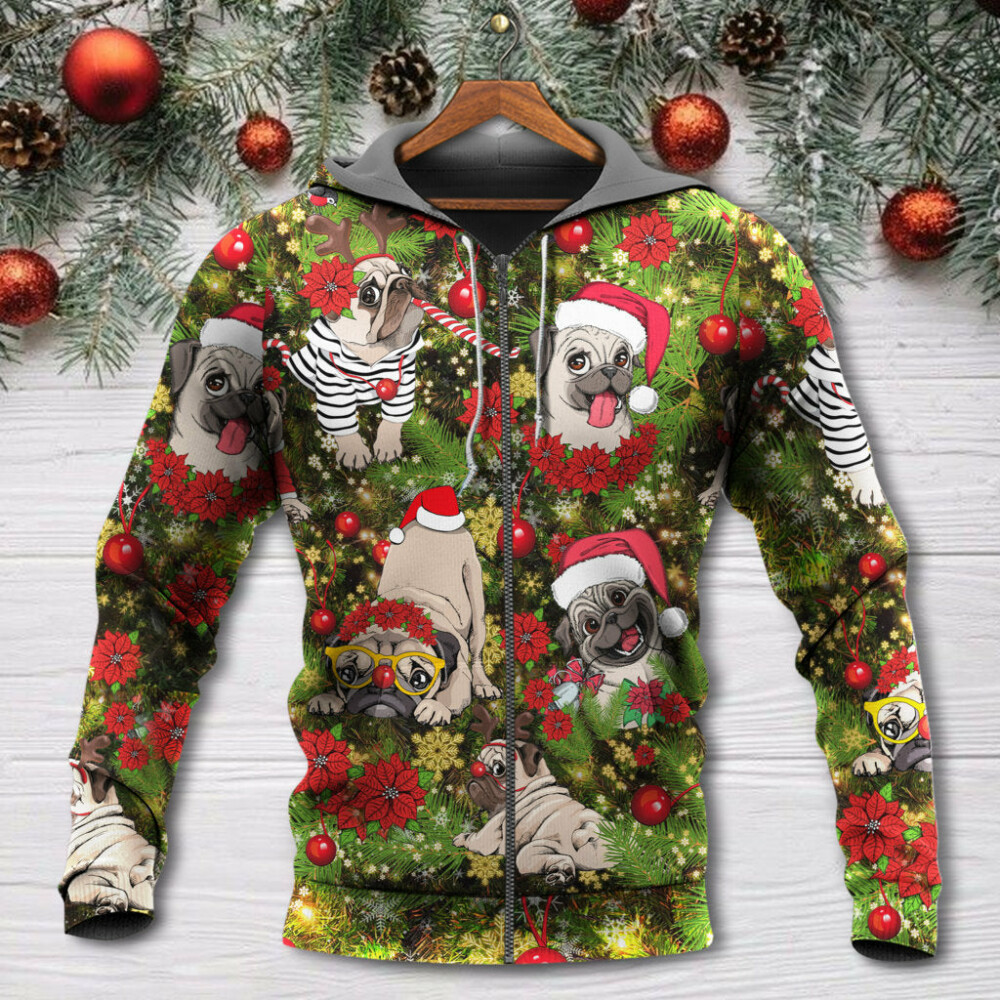 Christmas Have Yourself A Merry Little Pugmas - Hoodie - Owl Ohh - Owl Ohh