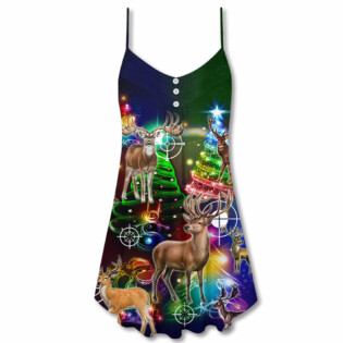 Hunting Lover Merry Christmas - V-neck Sleeveless Cami Dress - Owl Ohh - Owl Ohh