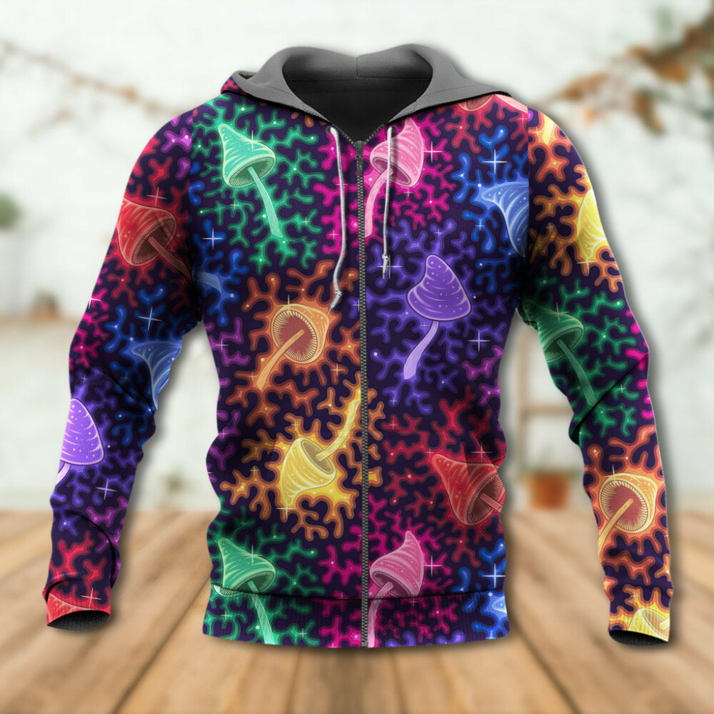 Mushroom Galaxy Rainbow Colorful Bright - Hoodie - Owl Ohh - Owl Ohh