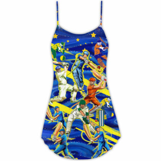 Cricket Let's Play Cricket Christmas - V-neck Sleeveless Cami Dress - Owl Ohh - Owl Ohh