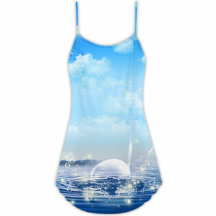Music Sounds Of Nature - V-neck Sleeveless Cami Dress - Owl Ohh - Owl Ohh