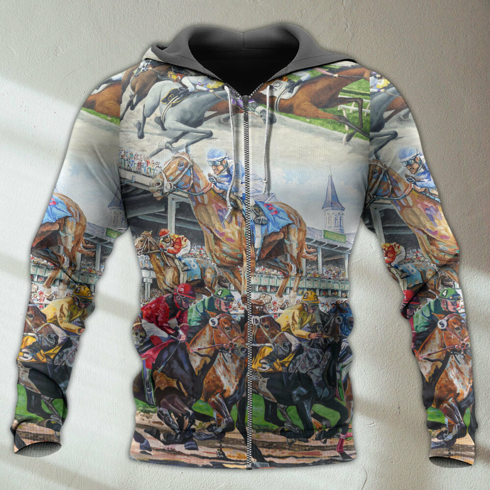 Horse Racing Be Strong Be Brave - Hoodie - Owl Ohh - Owl Ohh
