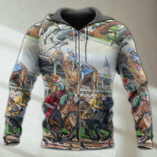 Horse Racing Be Strong Be Brave - Hoodie - Owl Ohh - Owl Ohh