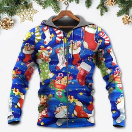 Socks Christmas Tree Merry Xmas Seasons Of Joy - Hoodie - Owl Ohh - Owl Ohh