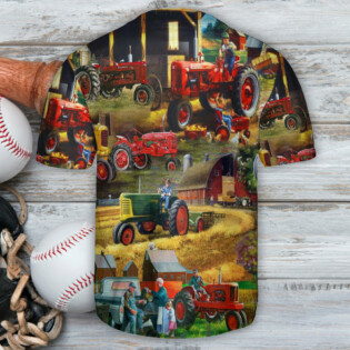 Tractor Just One More Tractor I Promise Just One - Baseball Jersey - Owl Ohh - Owl Ohh