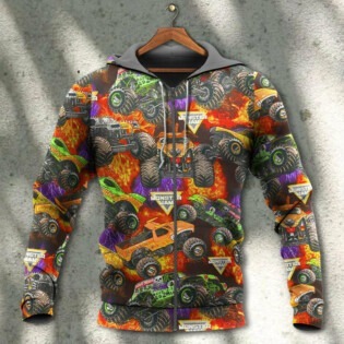 Truck Packed Monster Style Trucks - Hoodie - Owl Ohh - Owl Ohh