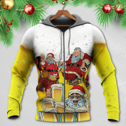 Christmas Santa I Want More Beer - Hoodie - Owl Ohh - Owl Ohh