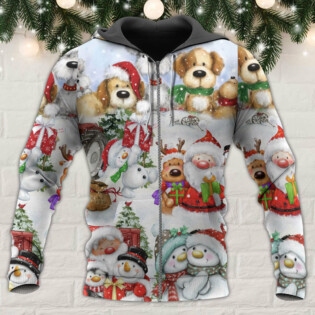 Santa And Snowman Christmas Happy Together - Hoodie - Owl Ohh - Owl Ohh