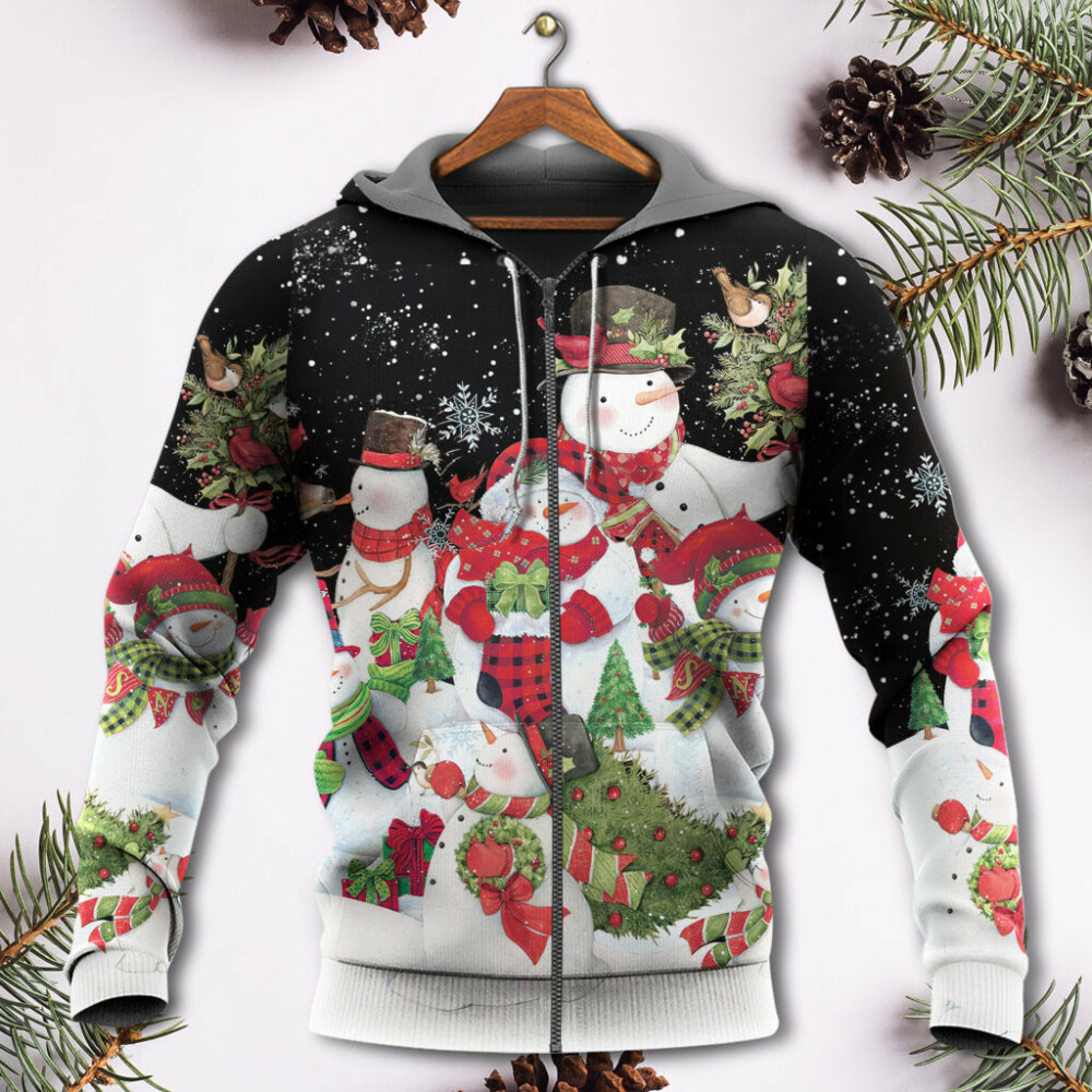 Christmas Cutie Snowman Happy Xmas Cardinal - Hoodie - Owl Ohh - Owl Ohh
