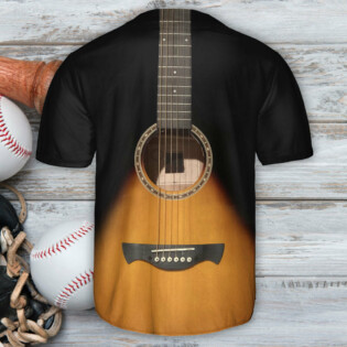 Guitar Style Vintage Music Guitarist - Baseball Jersey - Owl Ohh - Owl Ohh