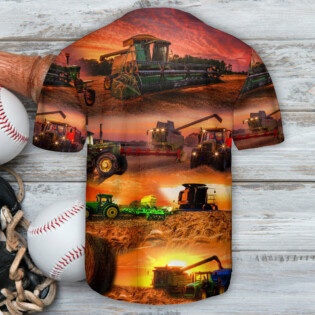Tractor Farm The Harvest Is Great And Plentiful - Baseball Jersey - Owl Ohh - Owl Ohh