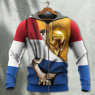 World Cup Qatar 2022 Netherlands Will Be The Champion Flag Vintage - Hoodie - Owl Ohh - Owl Ohh