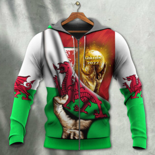 World Cup Qatar 2022 Wales Will Be The Champion Flag Vintage - Hoodie - Owl Ohh - Owl Ohh