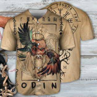 Viking Odin Sign Old Man Viking - Baseball Jersey - Owl Ohh - Owl Ohh