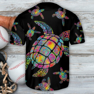 Hippie Turtle Art Undersea - Baseball Jersey - Owl Ohh - Owl Ohh