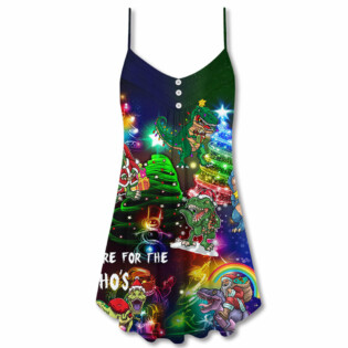 Dinosaur Lover Merry Christmas - V-neck Sleeveless Cami Dress - Owl Ohh - Owl Ohh
