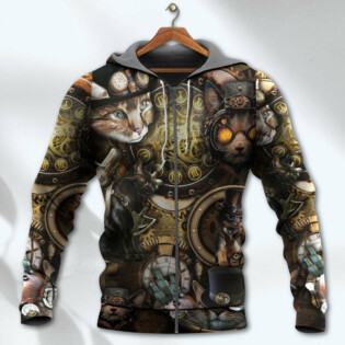 Cat Steampunk Art It's All About Magic - Hoodie - Owl Ohh - Owl Ohh