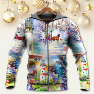 Lighthouse Christmas Santa Be A Lighthouse - Hoodie - Owl Ohh - Owl Ohh