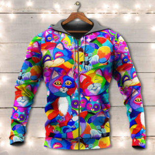 Cat Colorfull Rainbow Style - Hoodie - Owl Ohh - Owl Ohh