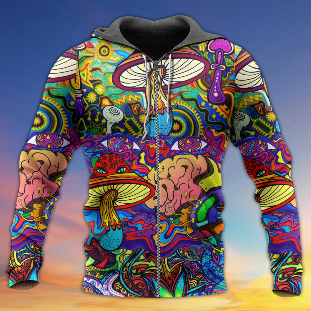 Hippie Mushroom Colorful Lover - Hoodie - Owl Ohh - Owl Ohh