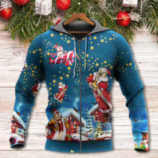 Christmas Bear Santa Happy - Hoodie - Owl Ohh - Owl Ohh