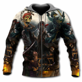 Skull Fantasy Ghost Caribbean Pirate - Hoodie - Owl Ohh - Owl Ohh