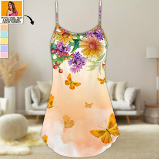 Made In 83 40 Years Of Awesomeness Beautiful Gift Custom Photo Personalized - V-neck Sleeveless Cami Dress - Personalized Photo Gifts - Owl Ohh