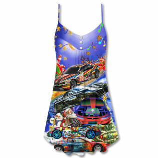 Car Funny For Christmas - V-neck Sleeveless Cami Dress - Owl Ohh - Owl Ohh