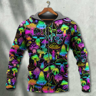 Mushroom Stunning Neon Magic Amazing Style - Hoodie - Owl Ohh - Owl Ohh