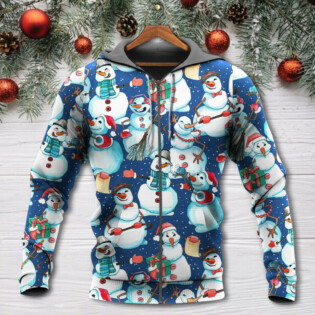 Christmas Happy Snowman Xmas - Hoodie - Owl Ohh - Owl Ohh