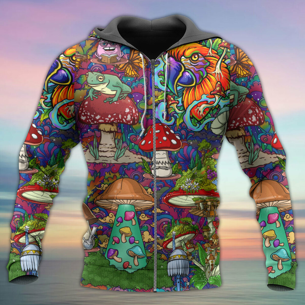 Hippie Mushroom Peace Lover - Hoodie - Owl Ohh - Owl Ohh