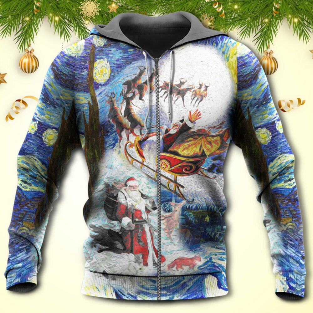 Christmas Friendly Santa With Animals - Hoodie - Owl Ohh - Owl Ohh