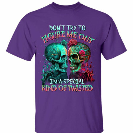 DON'T TRY TO FIGURE ME OUT SKULL COTTON SHIRT - TLTR0604233