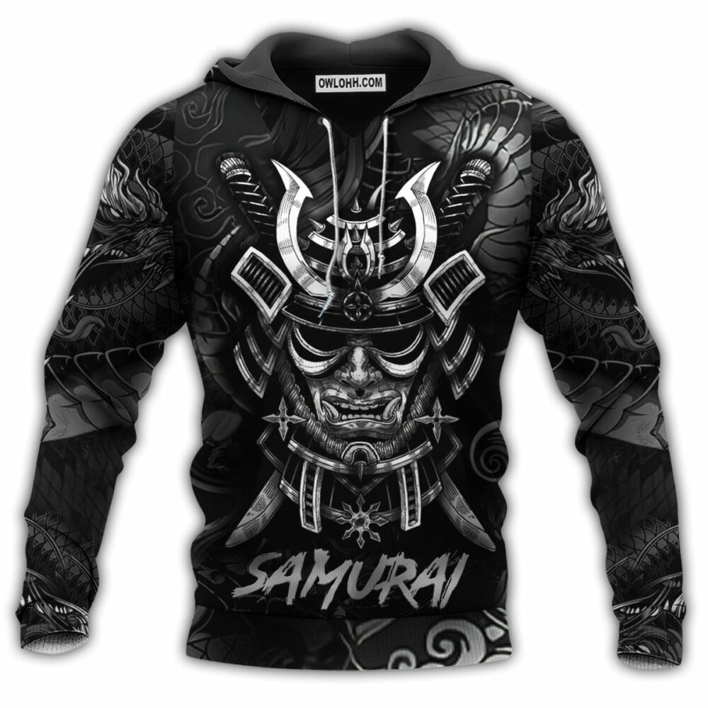 Samurai Black Samurai Style Personalized - Hoodie - Owl Ohh - Owl Ohh