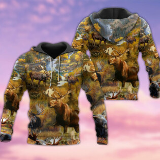Moose Animals Advice From A Moose Spend Time In The Woods - Hoodie - Owl Ohh - Owl Ohh