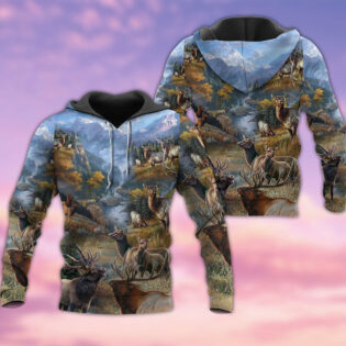 Animal Beautiful Country Elk With Peace - Hoodie - Owl Ohh - Owl Ohh