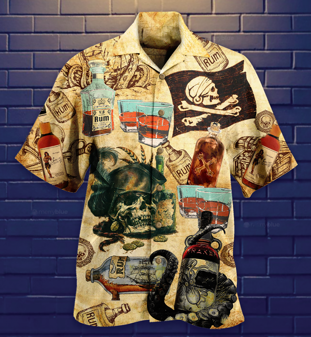 Wine And Skull My Life - Hawaiian Shirt - Owl Ohh - Owl Ohh