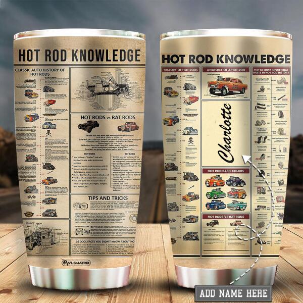 Hot Rod Knowledge Personalized - Tumbler - Owl Ohh - Owl Ohh