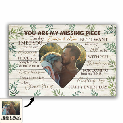 Couple Thank You For Coming Into My Life Custom Photo Personalized - Horizontal Poster - Personalized Photo Gifts - Owl Ohh