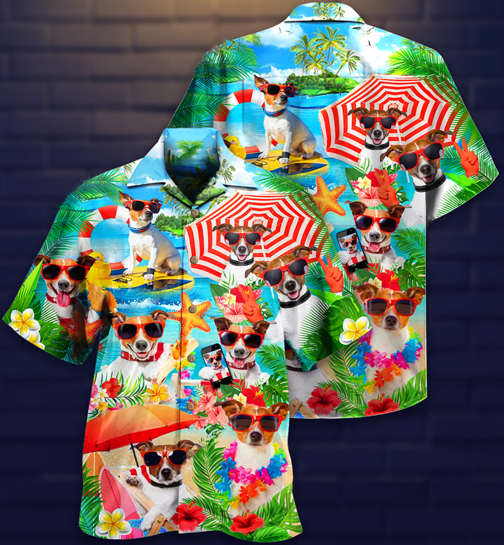 Jack Russell Terrier Dog Love Beach - Hawaiian Shirt - Owl Ohh - Owl Ohh