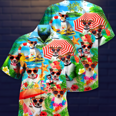 Jack Russell Terrier Dog Love Beach - Hawaiian Shirt - Owl Ohh - Owl Ohh