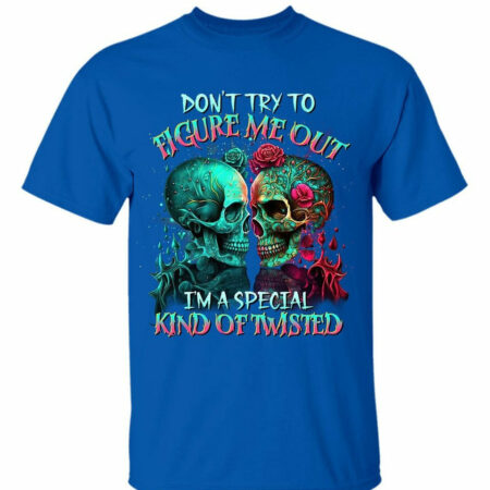 DON'T TRY TO FIGURE ME OUT SKULL COTTON SHIRT - TLTR0604233