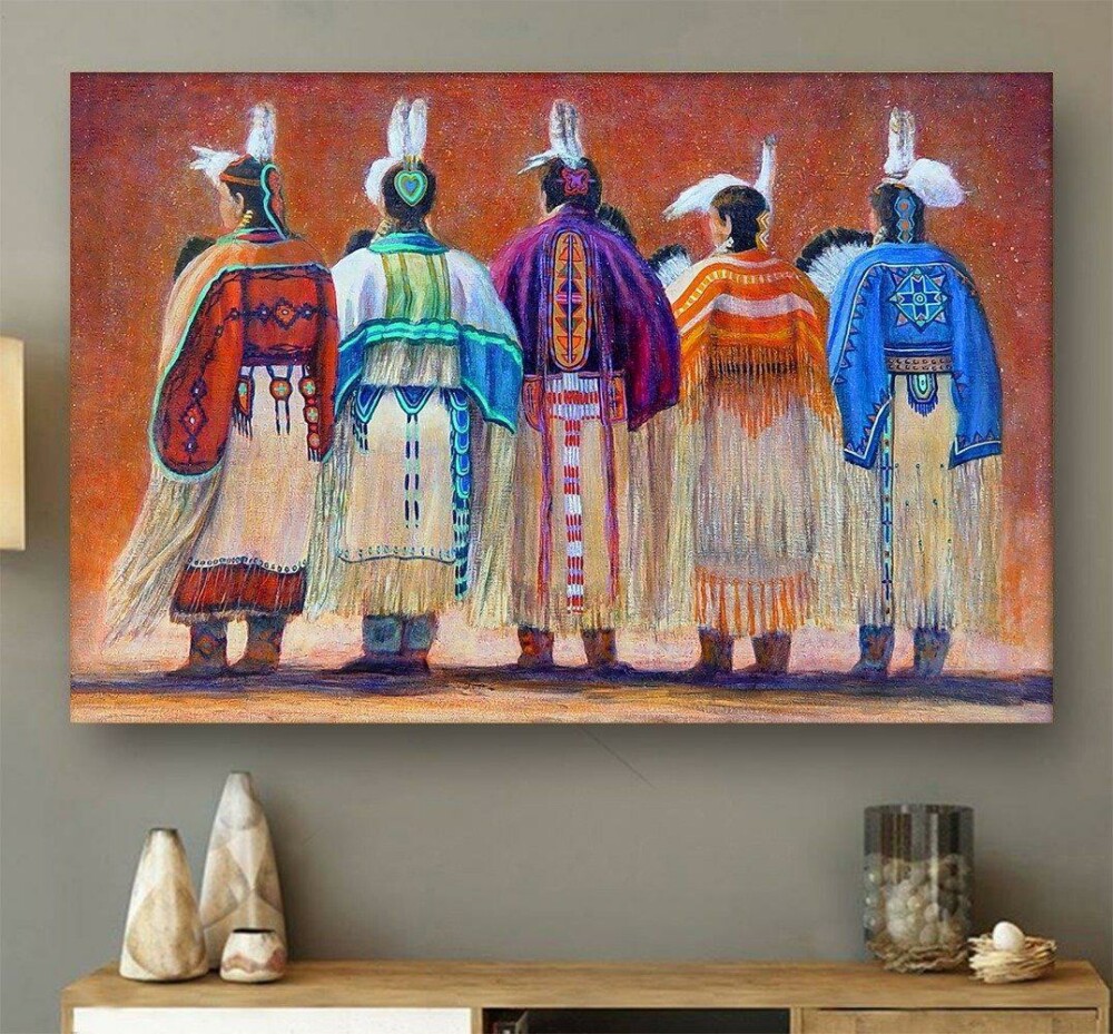 Native Love Peace Special Colorful Style - Horizontal Poster - Owl Ohh - Owl Ohh
