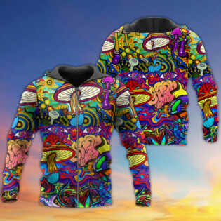 Hippie Mushroom Colorful Lover - Hoodie - Owl Ohh - Owl Ohh