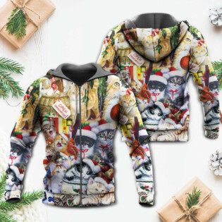 Christmas Cat Love Xmas - Hoodie - Owl Ohh - Owl Ohh