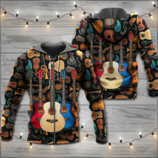 Guitar Lover Happy Life With Music - Hoodie - Owl Ohh - Owl Ohh