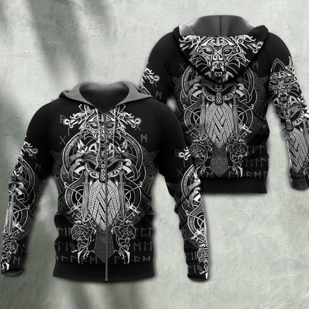 Viking Warrior Blood Pattern - Hoodie - Owl Ohh - Owl Ohh