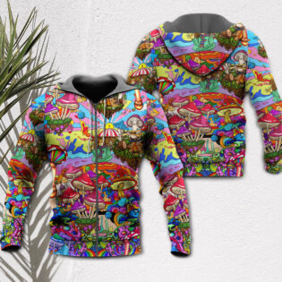 Hippie Mushroom Hallucinogenic Psychedelic - Hoodie - Owl Ohh - Owl Ohh