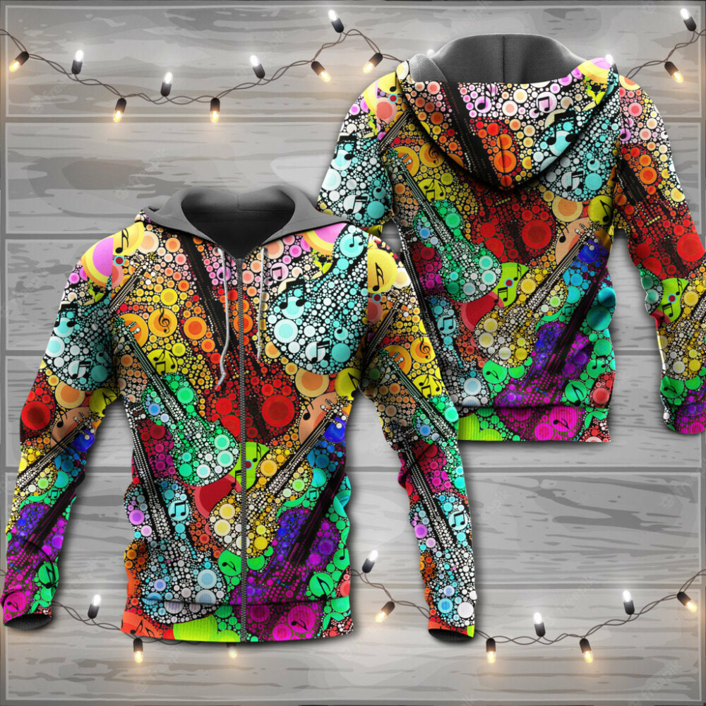 Guitar Scroll Bubble Colorful - Hoodie - Owl Ohh - Owl Ohh